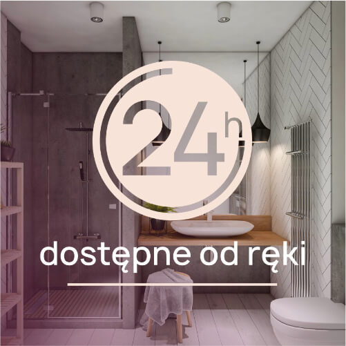 Większość naszych odpływów łazienkowych jest dostępna w 24h