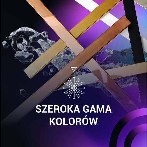 Odpływ liniowy złoty, odpływ liniowy czarny, odpływ liniowy biały, odpływ liniowy stalowy oraz w szerokiej palecie kolorów RAL